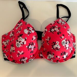 PINK Floral Padded Underwire Bra, Size 32D